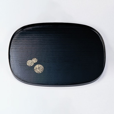 若泉漆器 尺3寸小判盆 手まり B-5-71 1個(ご注文単位1個)【直送品】