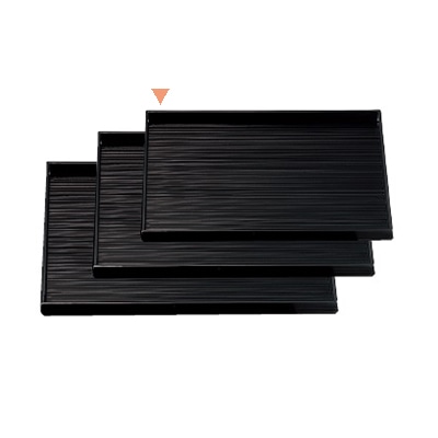 若泉漆器 千筋盆　総黒　　尺1寸 ノンスリップ加工 B-6-60 1個（ご注文単位1個）【直送品】