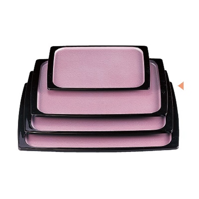 若泉漆器 渕太胴張盆　ピンク雲流渕黒　尺5寸 ノンスリップ加工 B-6-78 1個（ご注文単位1個）【直送品】