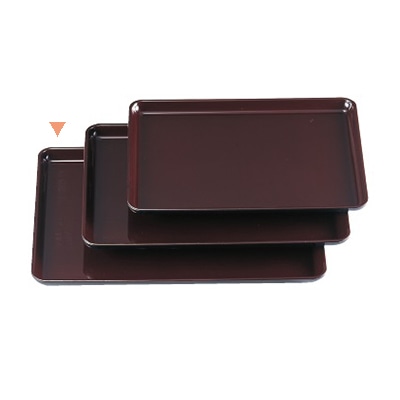 若泉漆器 厚手長手盆　新溜　　尺2寸 ノンスリップ加工 B-6-85 1個（ご注文単位1個）【直送品】