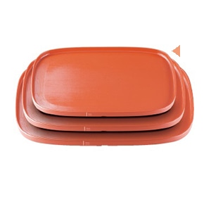 若泉漆器 新小判盆　朱刷毛目　尺2寸  B-10-4 1個（ご注文単位1個）【直送品】