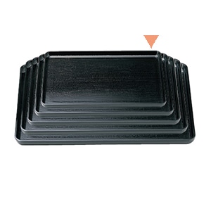 若泉漆器 定食木目盆　黒　尺1寸  B-11-32 1個（ご注文単位1個）【直送品】