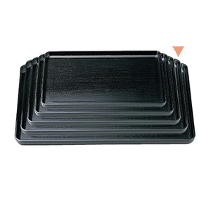 若泉漆器 定食木目盆　黒　尺4寸  B-11-35 1個（ご注文単位1個）【直送品】