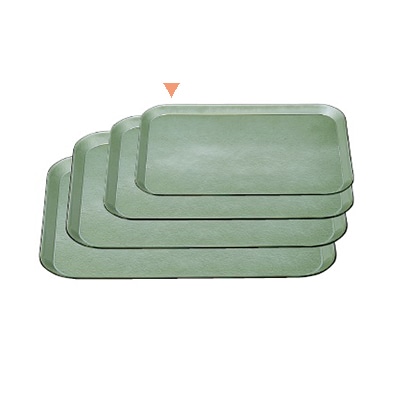 若泉漆器 耐熱長手トレー 35cm グリーン雲流 ノンスリップ加工 B-70-5 1個(ご注文単位1個)【直送品】