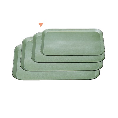 若泉漆器 耐熱長手トレー 41cm グリーン雲流 ノンスリップ加工 B-70-8 1個(ご注文単位1個)【直送品】