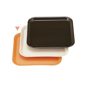 若泉漆器 33cm角トレー オレンジ B-71-3 1個(ご注文単位1個)【直送品】