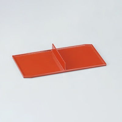 若泉漆器 7寸ハーフ松花堂仕切　総朱  C-3-91 1個（ご注文単位1個）【直送品】