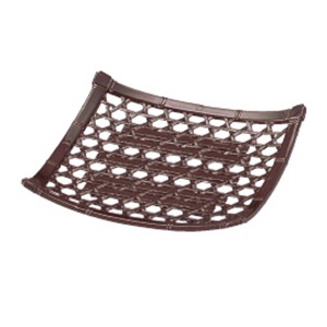 若泉漆器 6寸角竹皿　茶パール  M-1-40 1個（ご注文単位1個）【直送品】