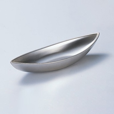 若泉漆器 9寸両舟盛器　総銀塗  M-6-80 1個（ご注文単位1個）【直送品】