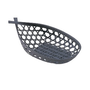 若泉漆器 舟型かご 茶染 M-9-12 1個(ご注文単位1個)【直送品】