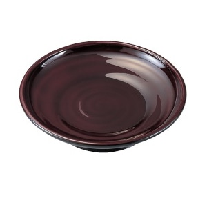 若泉漆器 7寸錦高台皿　溜  M-10-34 1個（ご注文単位1個）【直送品】