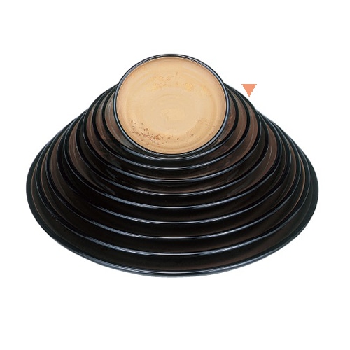 若泉漆器 錦盛皿　黒内色紙金箔　9寸S・H塗  M-11-22 1個（ご注文単位1個）【直送品】