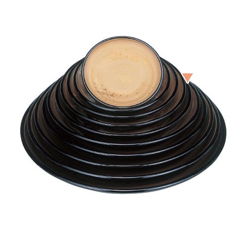 若泉漆器 錦盛皿　黒内色紙金箔　尺0寸S・H塗  M-11-23 1個（ご注文単位1個）【直送品】