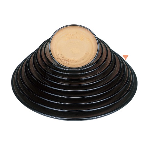 若泉漆器 錦盛皿　黒内色紙金箔　尺3寸S・H塗  M-11-26 1個（ご注文単位1個）【直送品】