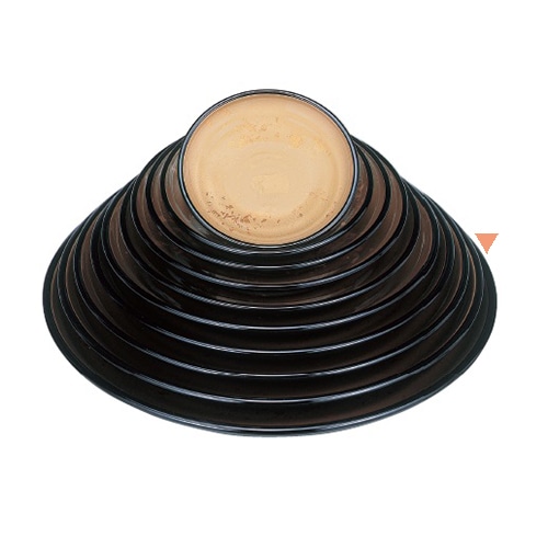 若泉漆器 錦盛皿 黒内色紙金箔 尺5寸S・H塗 M-11-28 1個(ご注文単位1個)【直送品】