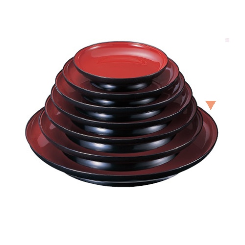 若泉漆器 寿盛器　朱天黒　尺6寸  M-11-45 1個（ご注文単位1個）【直送品】