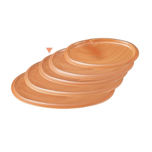 若泉漆器 小判盛皿　花梨塗　尺5寸  M-11-70 1個（ご注文単位1個）【直送品】