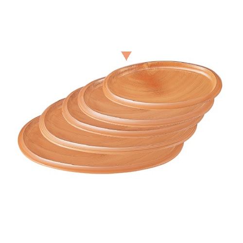 若泉漆器 小判盛皿　花梨塗　2尺  M-11-73 1個（ご注文単位1個）【直送品】