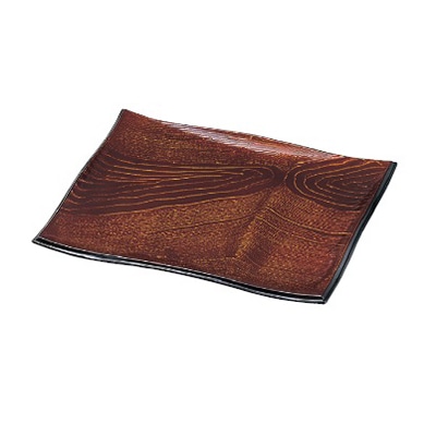 若泉漆器 清流盛器　シルク木目 中 M-11-85 1個（ご注文単位1個）【直送品】