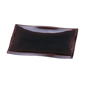 若泉漆器 8寸長手清流盛器　溜底黒塗S・S塗  M-11-87 1個（ご注文単位1個）【直送品】