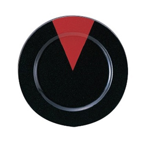 若泉漆器 31φサービスプレート　黒／朱石目渕黒  M-12-84 1個（ご注文単位1個）【直送品】