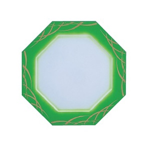 若泉漆器 八角プレート　グリーンぼかしつゆ草 大 M-13-9 1個（ご注文単位1個）【直送品】