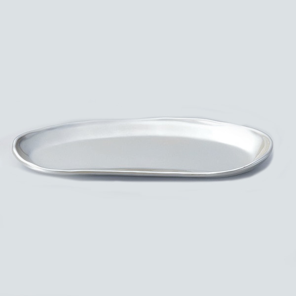 若泉漆器 尺0寸雅双輪盛皿　銀塗  M-14-75 1個（ご注文単位1個）【直送品】