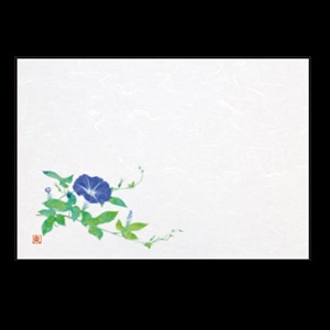 若泉漆器 尺3寸長手 テーブルマット 新朝顔 7月～8月 B-31-62 100枚/束（ご注文単位1束）【直送品】