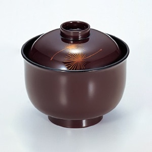 若泉漆器 3.3寸リリー椀　白壇松葉S・H塗  W-1-10 1個（ご注文単位1個）【直送品】