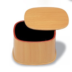 若泉漆器 くつわ飯器　白木天朱  W-1-97 1個（ご注文単位1個）【直送品】