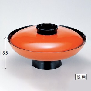 若泉漆器 8寸盛込椀　朱 仕切別 W-2-58 1個（ご注文単位1個）【直送品】