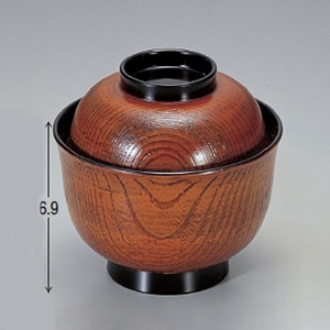 若泉漆器 姫小吸椀　栃  W-2-96 1個（ご注文単位1個）【直送品】