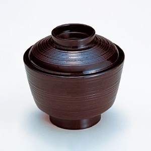 若泉漆器 天竜寺吸物椀　溜  W-3-45 1個（ご注文単位1個）【直送品】