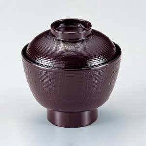 若泉漆器 積重木目椀　新溜  W-3-79 1個（ご注文単位1個）【直送品】
