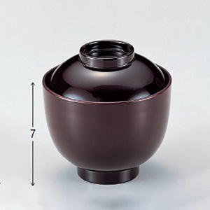 若泉漆器 3寸小吸椀　溜  W-3-83 1個（ご注文単位1個）【直送品】