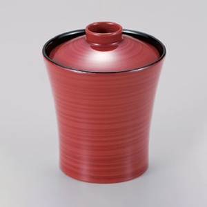 若泉漆器 新ラッパ椀　朱木目  W-4-18 1個（ご注文単位1個）【直送品】