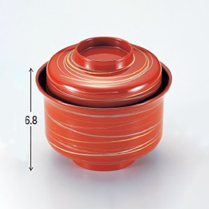 若泉漆器 京若椀　朱あやひも  W-4-46 1個（ご注文単位1個）【直送品】