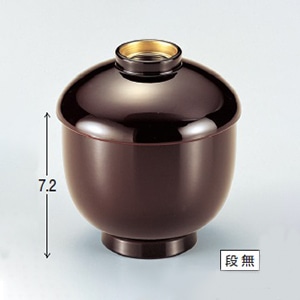 若泉漆器 三笠吸椀　溜つば金  W-4-62 1個（ご注文単位1個）【直送品】