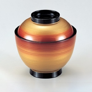 若泉漆器 3.5寸玉子椀　金かすみS・H塗  W-4-85 1個（ご注文単位1個）【直送品】