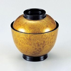 若泉漆器 3.5寸玉子椀　黄別甲エ-ス塗  W-4-88 1個（ご注文単位1個）【直送品】