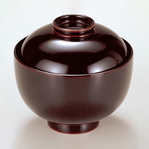 若泉漆器 姫椀　溜　本漆塗  W-8-14 1個（ご注文単位1個）【直送品】