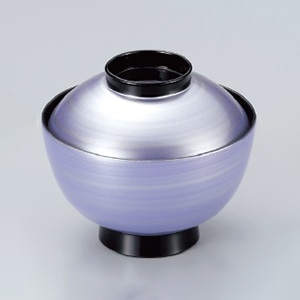 若泉漆器 新越前椀 紫かすみ W-8-39 1個(ご注文単位1個)【直送品】