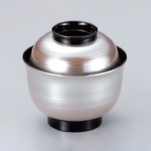 若泉漆器 3.3寸美里吸椀 ベージュかすみ W-8-44 1個(ご注文単位1個)【直送品】