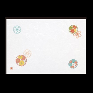 若泉漆器 尺3寸長手 和紙敷マット 雪輪文  B-26-63 100枚/束（ご注文単位1束）【直送品】