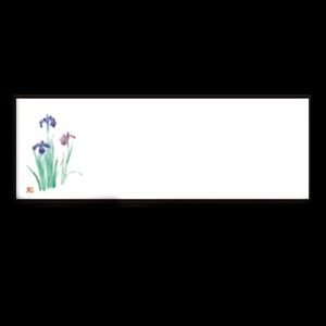 若泉漆器 箸置マット 菖蒲 4月～6月 B-27-12 100枚/束（ご注文単位1束）【直送品】