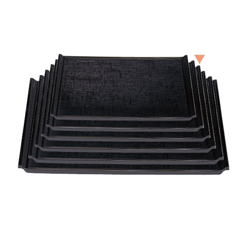 若泉漆器 宴布目盆 黒 尺4寸 ノンスリップ加工 1-50-3 1個(ご注文単位1個)【直送品】