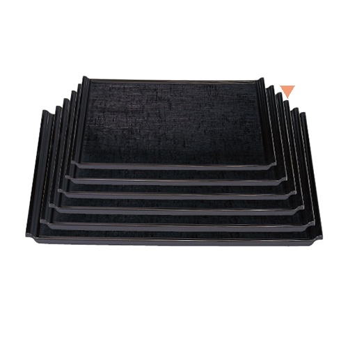 若泉漆器 宴布目盆 黒 尺5寸 ノンスリップ加工 1-50-4 1個(ご注文単位1個)【直送品】