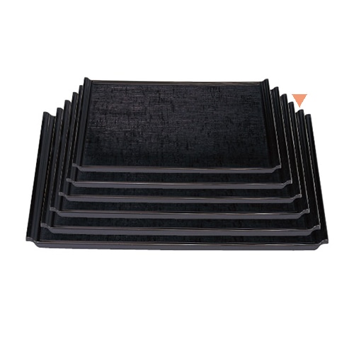 若泉漆器 宴布目盆 黒 尺6寸 ノンスリップ加工 1-50-5 1個(ご注文単位1個)【直送品】