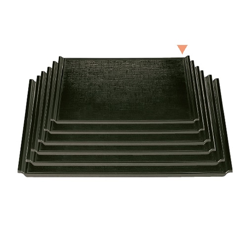 若泉漆器 耐熱宴布目盆 グリーン 尺2寸 ノンスリップ加工 1-50-7 1個(ご注文単位1個)【直送品】