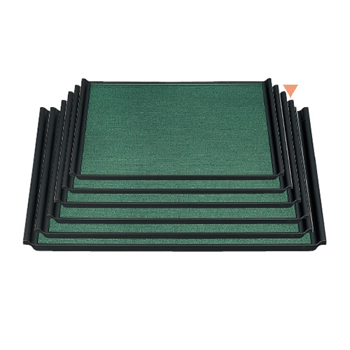 若泉漆器 宴布目盆　グリーンパール渕黒　尺5寸キング塗  1-50-16 1個（ご注文単位1個）【直送品】